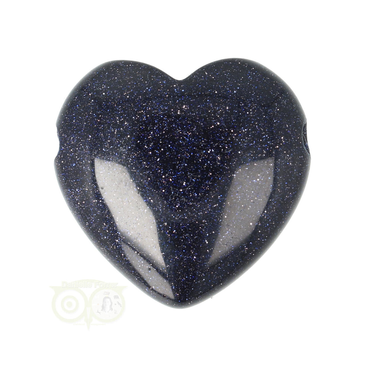 Goldstone - Blue heart pendant ± 3 cm No. 11