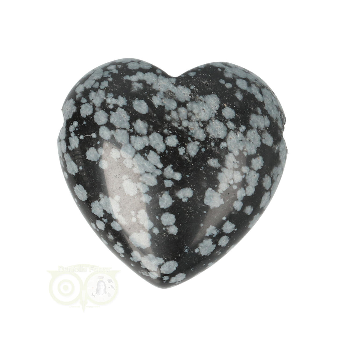 Snowflake Obsidian Heart Pendant No. 12