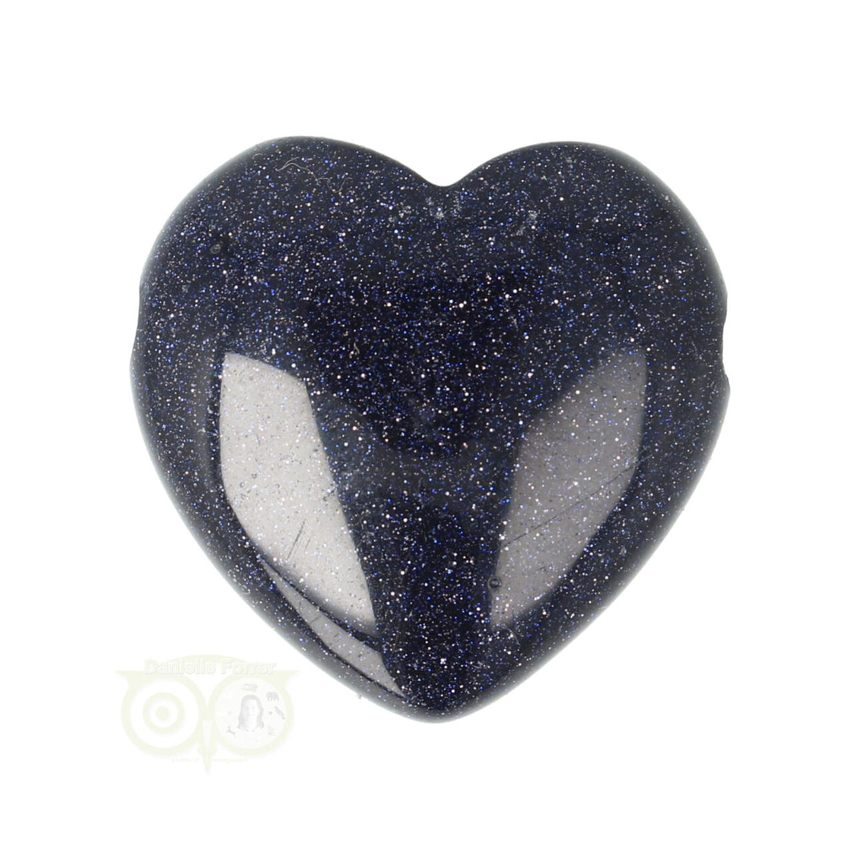Goldstone - Blue heart pendant ± 3 cm No. 11