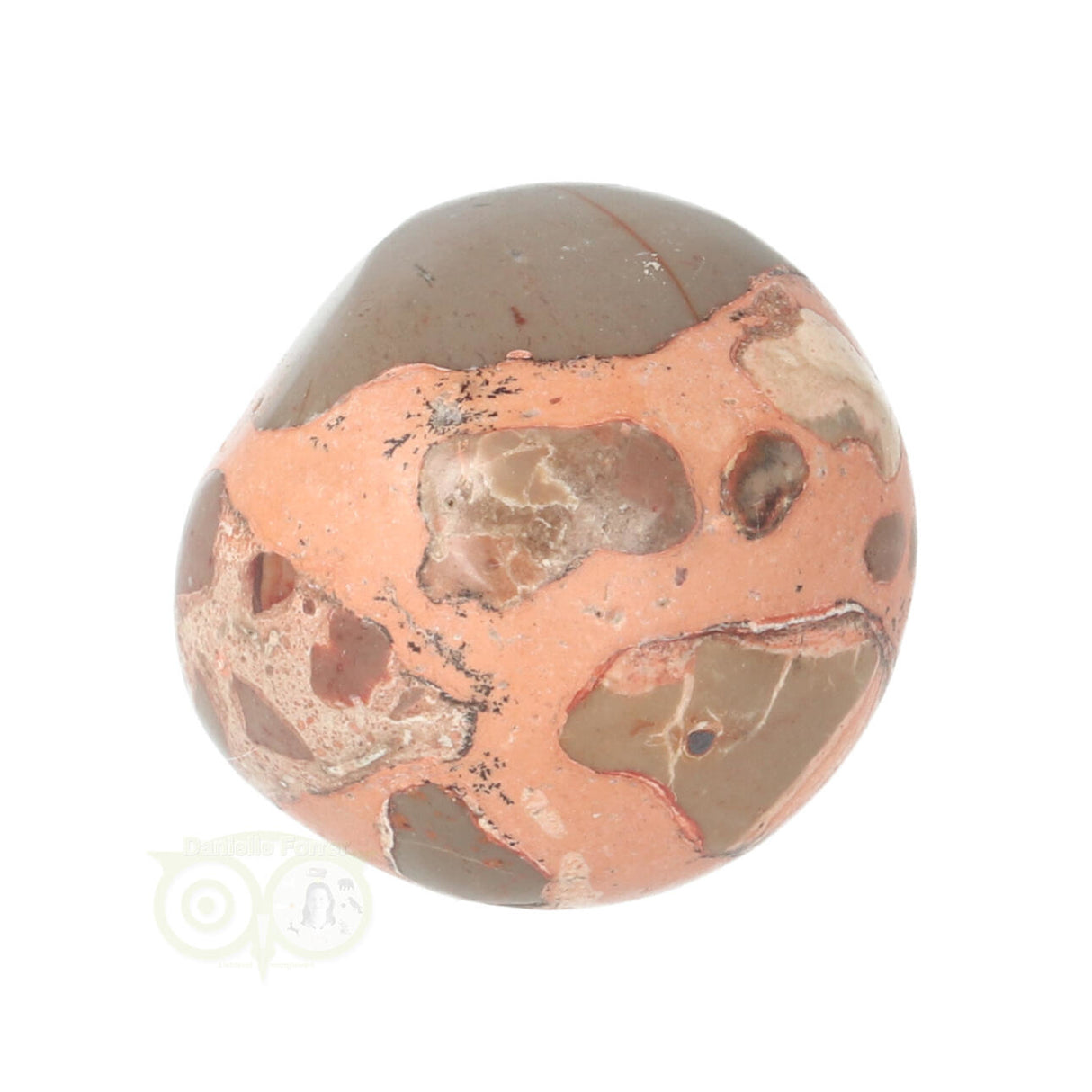 Kalkstein - Leopardit-Trommelstein Nr. 43