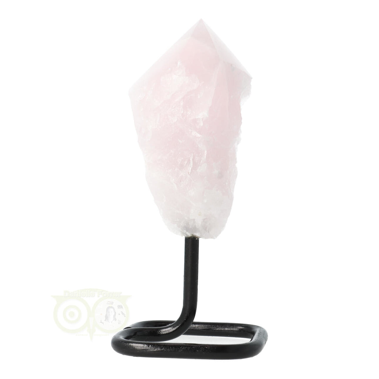 Rose Quartz Point on Stand No. 15 - 298 grams | Rough on stand