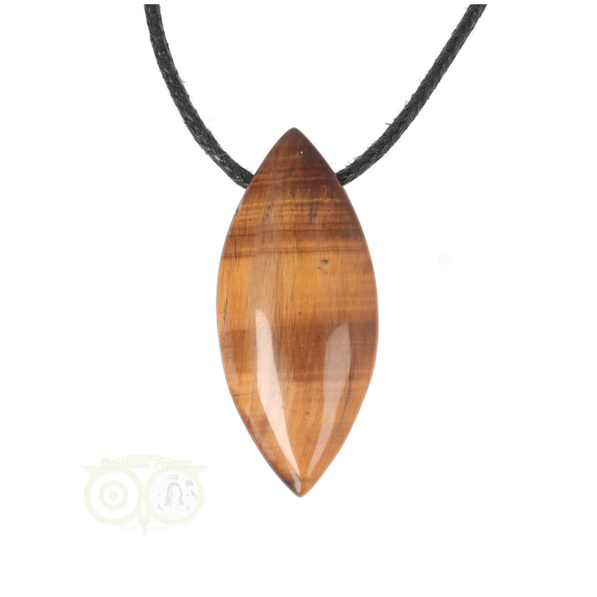 Tiger's Eye Oval-Drop Pendant #18 | Gemstone jewelry