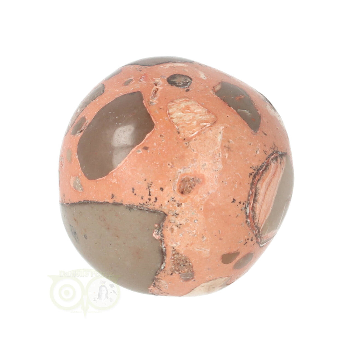 Kalkstein - Leopardit-Trommelstein Nr. 43