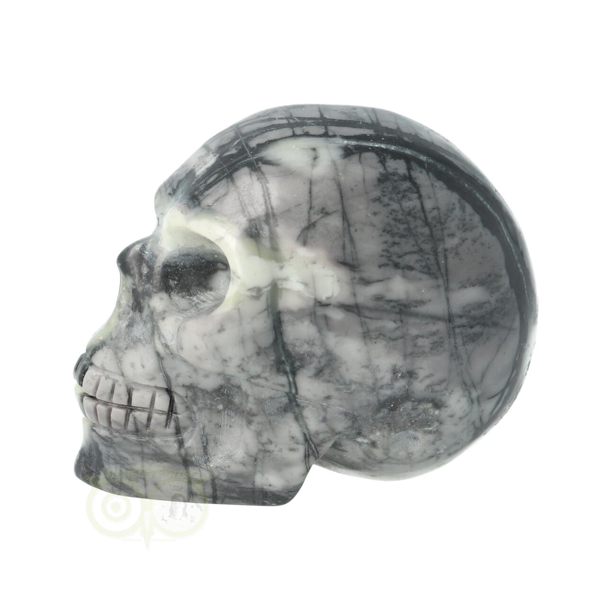 edelsteen skull jaspis carving