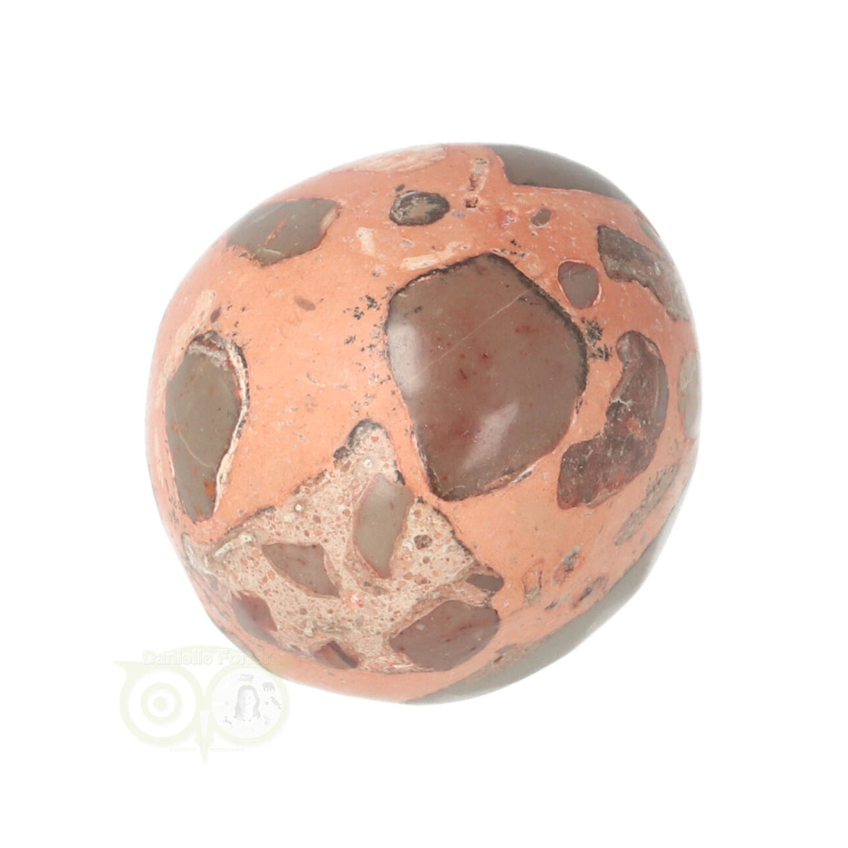 Kalkstein - Leopardit-Trommelstein Nr. 43