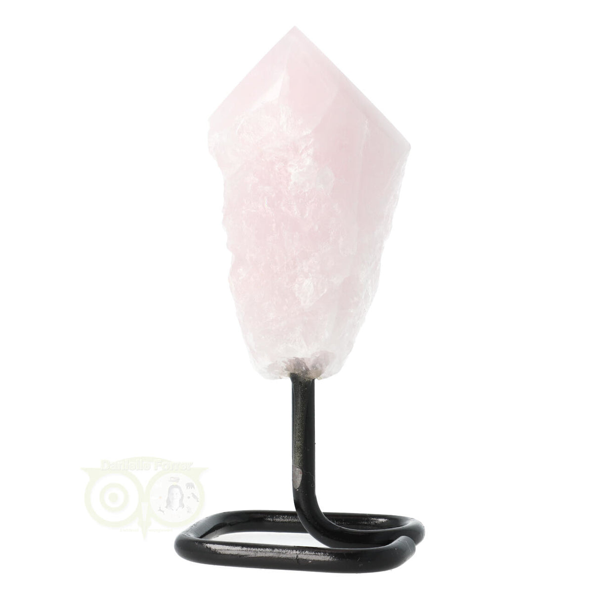 Rose Quartz Point on Stand No. 15 - 298 grams | Rough on stand