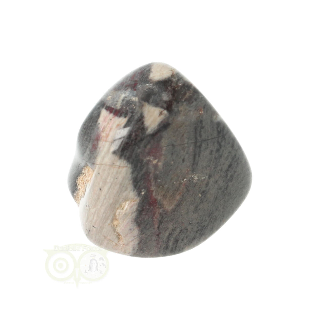 Jaspis Zilverblad trommelsteen nr. 10 - 22 gram | Edelsteen