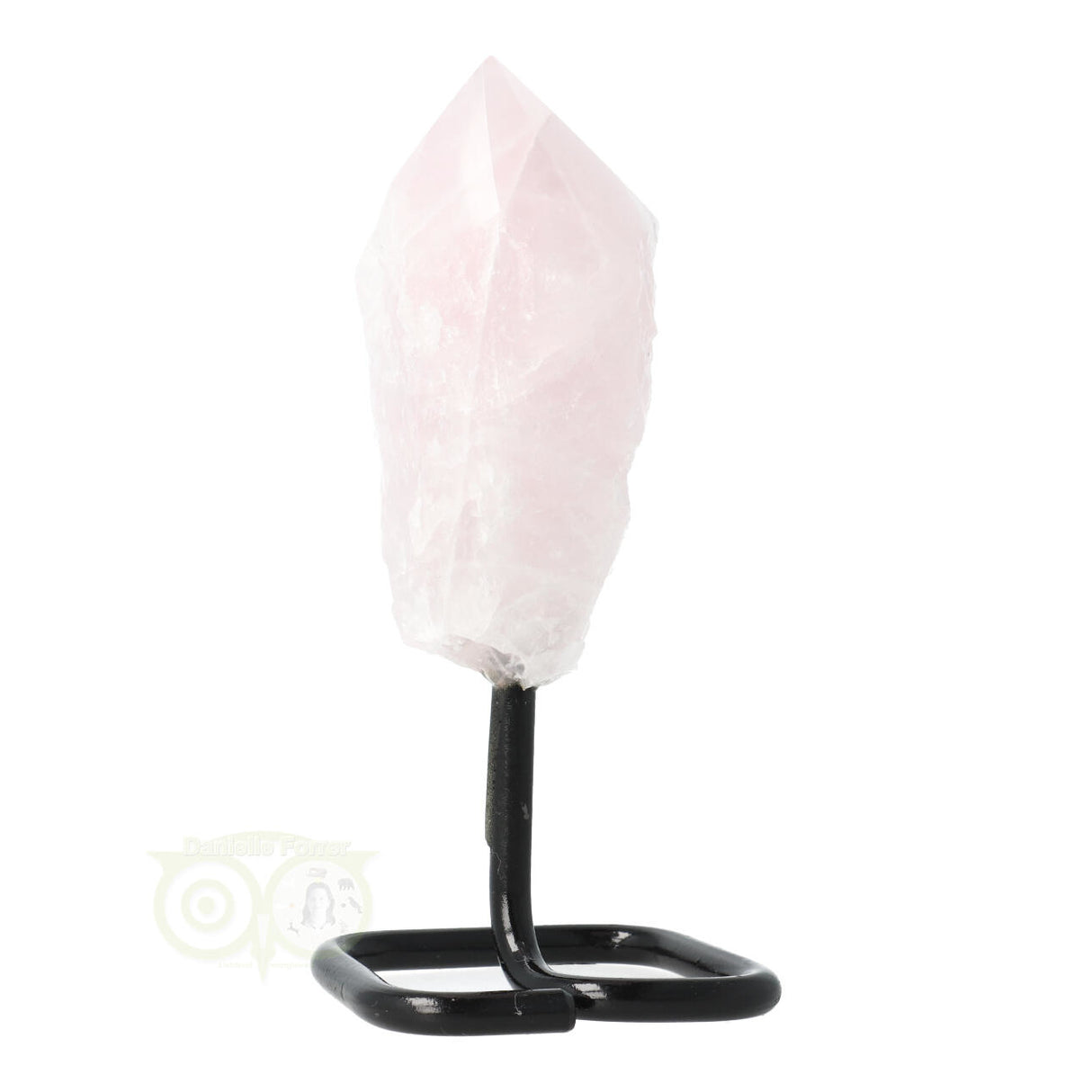 Rose Quartz Point on Stand No. 15 - 298 grams | Rough on stand