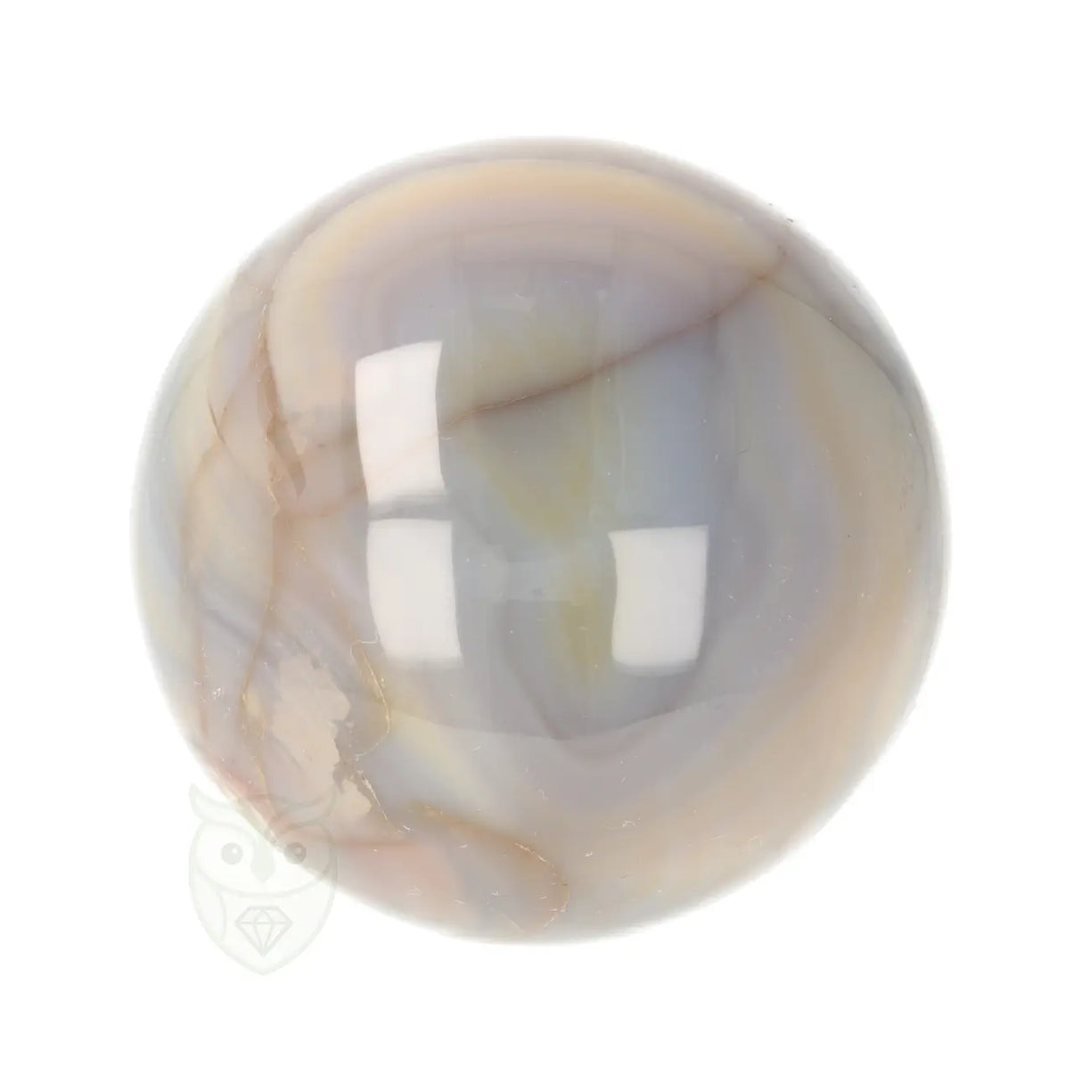 Agate Druzy geode ball No. 12 - Ø 7.82 cm
