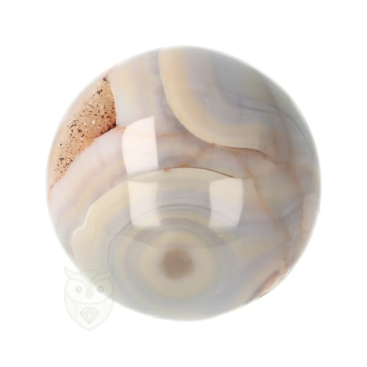 Agate Druzy geode ball No. 12 - Ø 7.82 cm