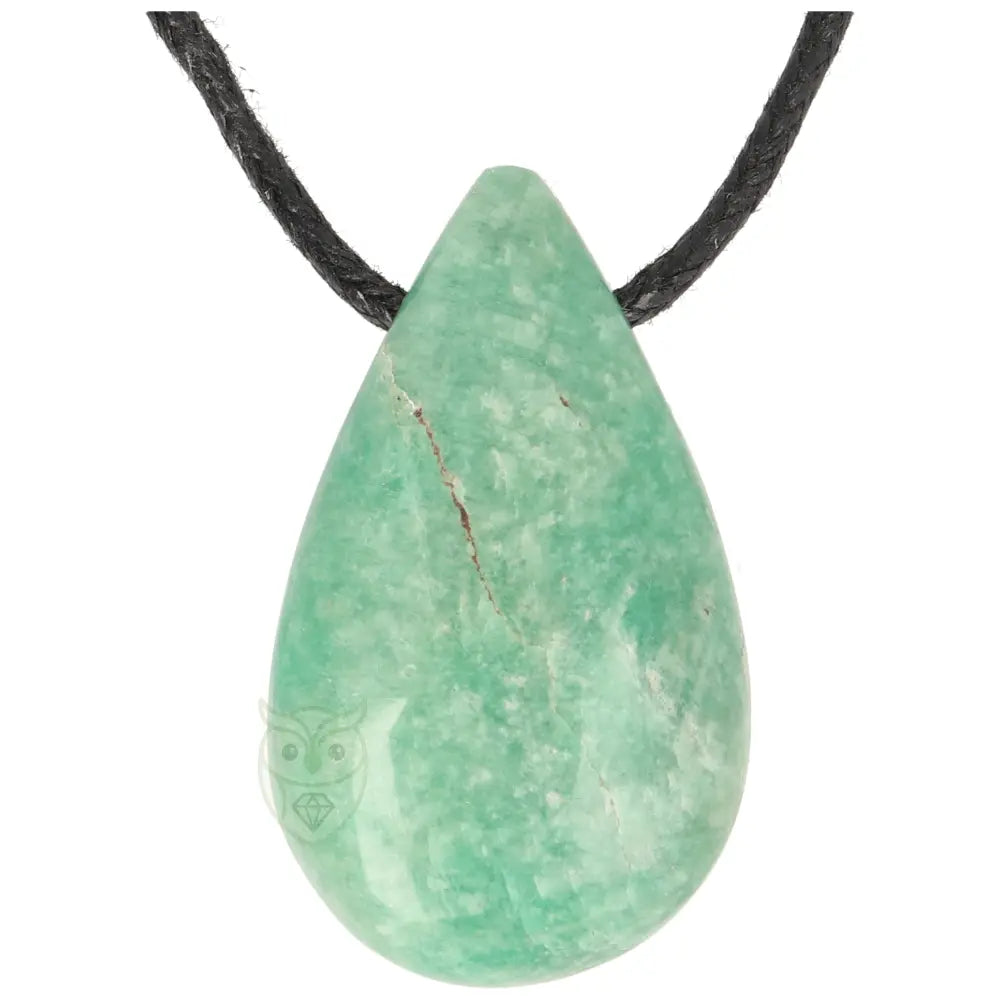 Amazoniet druppel hanger nr. 18 - 13 gram | Edelsteen sieraad
