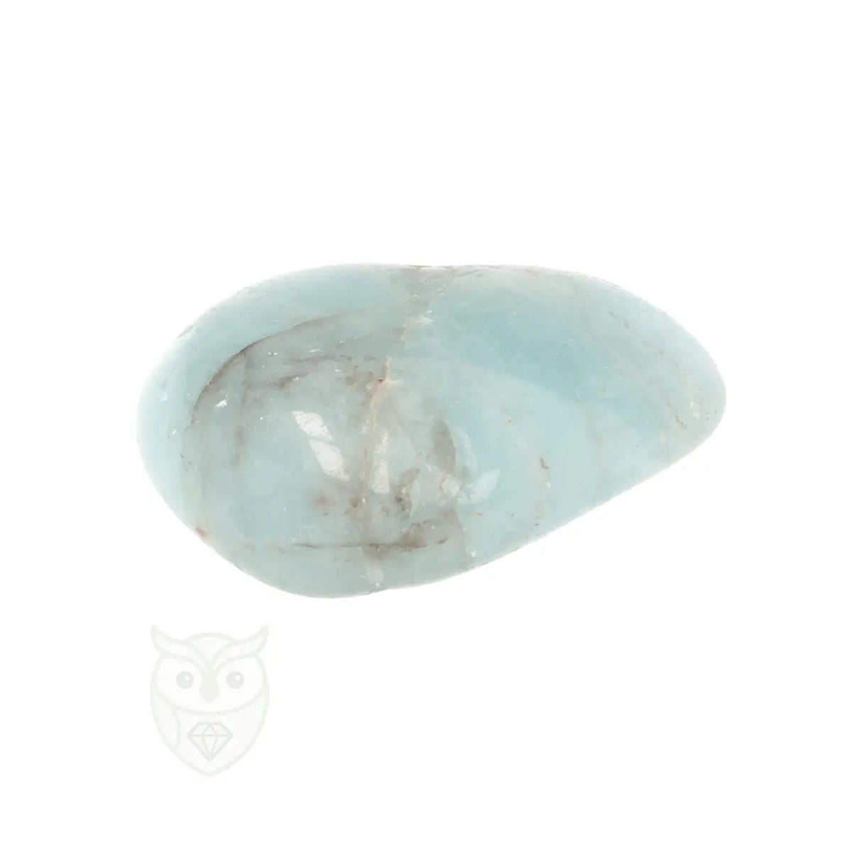 Aquamarijn ( Beryl ) knuffelsteen nr. 100 - 24 gram | Edelsteen