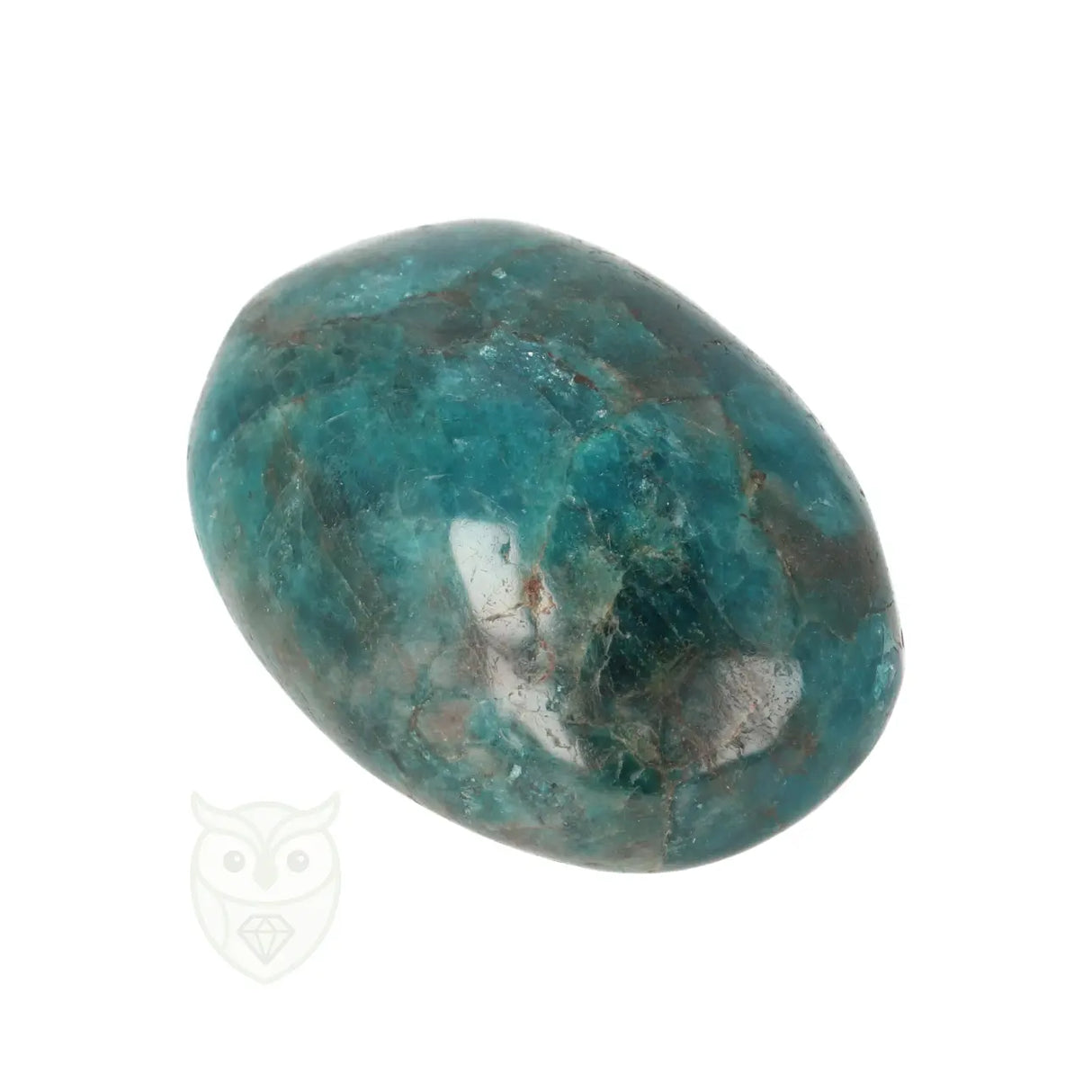 Blue Apatite Palm Stone No. 86 - 111 grams - Madagascar | Gemstone