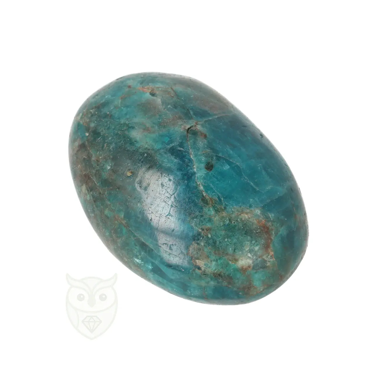 Blue Apatite Palm Stone No. 86 - 111 grams - Madagascar | Gemstone