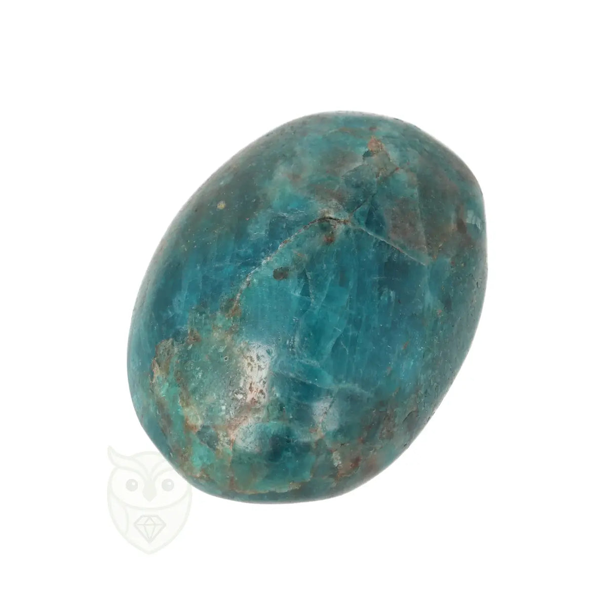 Blue Apatite Palm Stone No. 86 - 111 grams - Madagascar | Gemstone