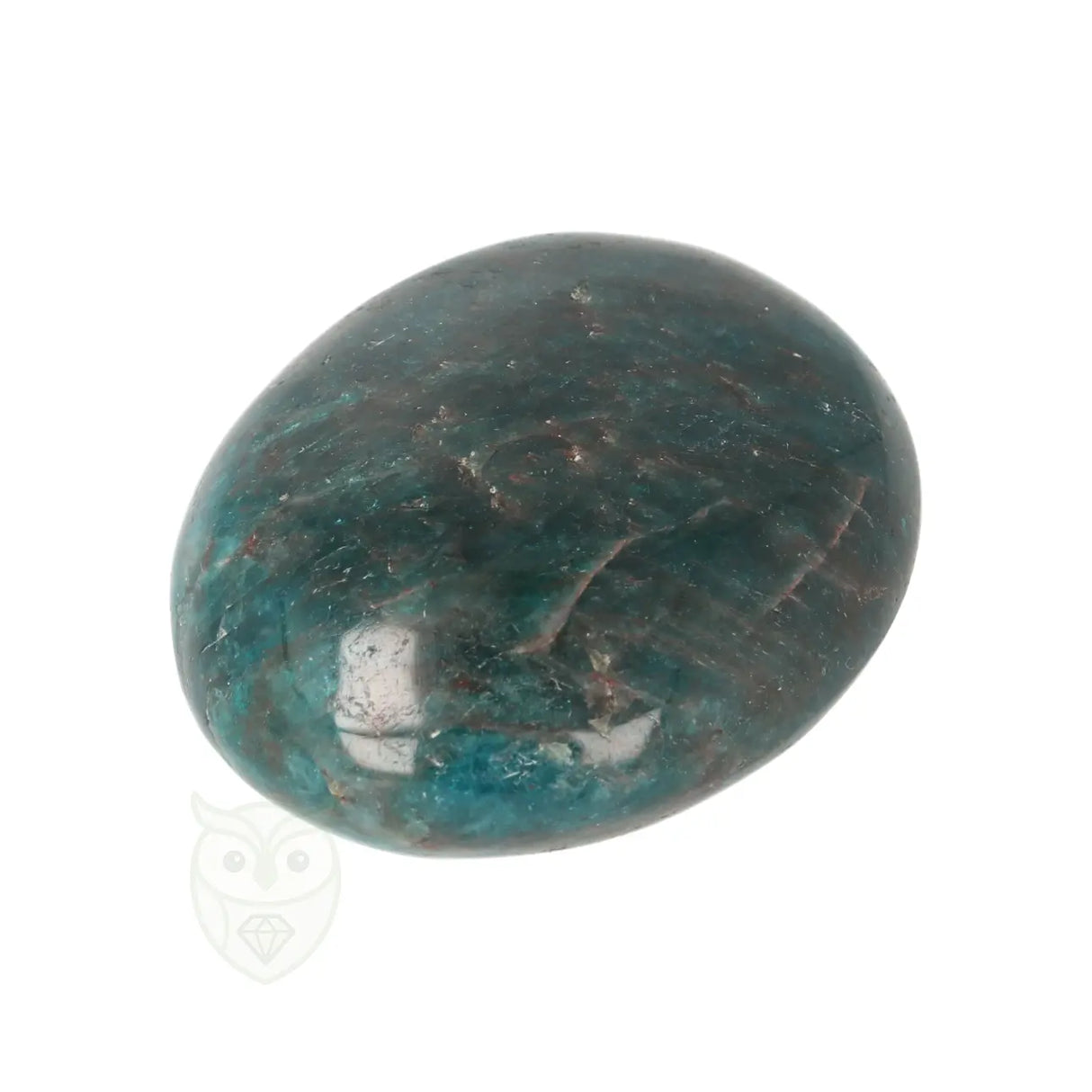 Blue Apatite Palm Stone No. 87 - 99 grams - Madagascar | Gemstone