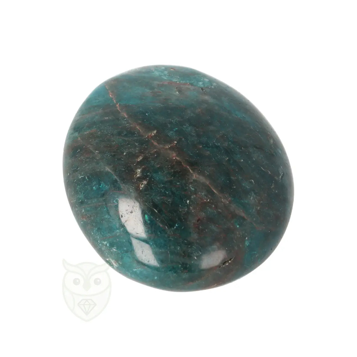 Blue Apatite Palm Stone No. 87 - 99 grams - Madagascar | Gemstone