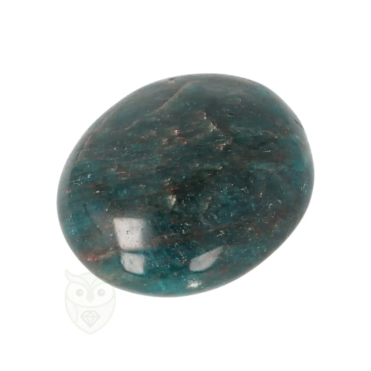 Blue Apatite Palm Stone No. 87 - 99 grams - Madagascar | Gemstone