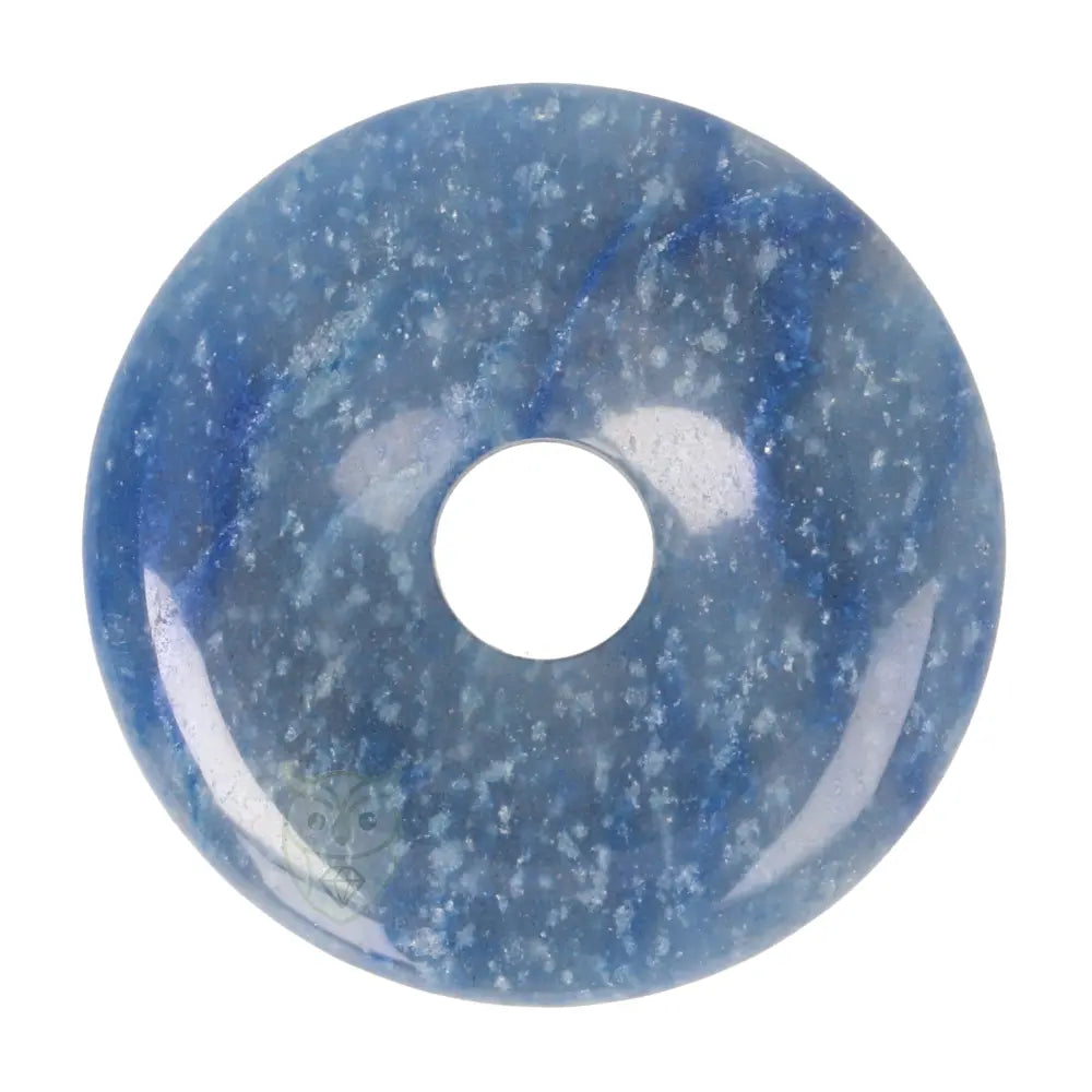 Blauwe kwarts donut hanger (Pi-stone) nr. 10 - Ø 4 cm kopen