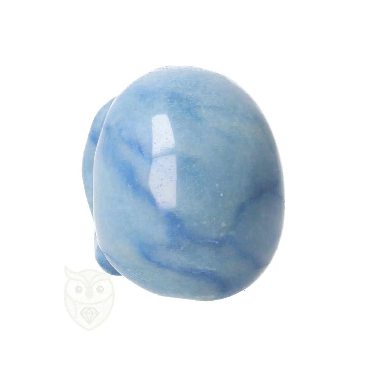 Blauwe kwarts schedel nr. 26 - 96 gram | Edelsteen skull
