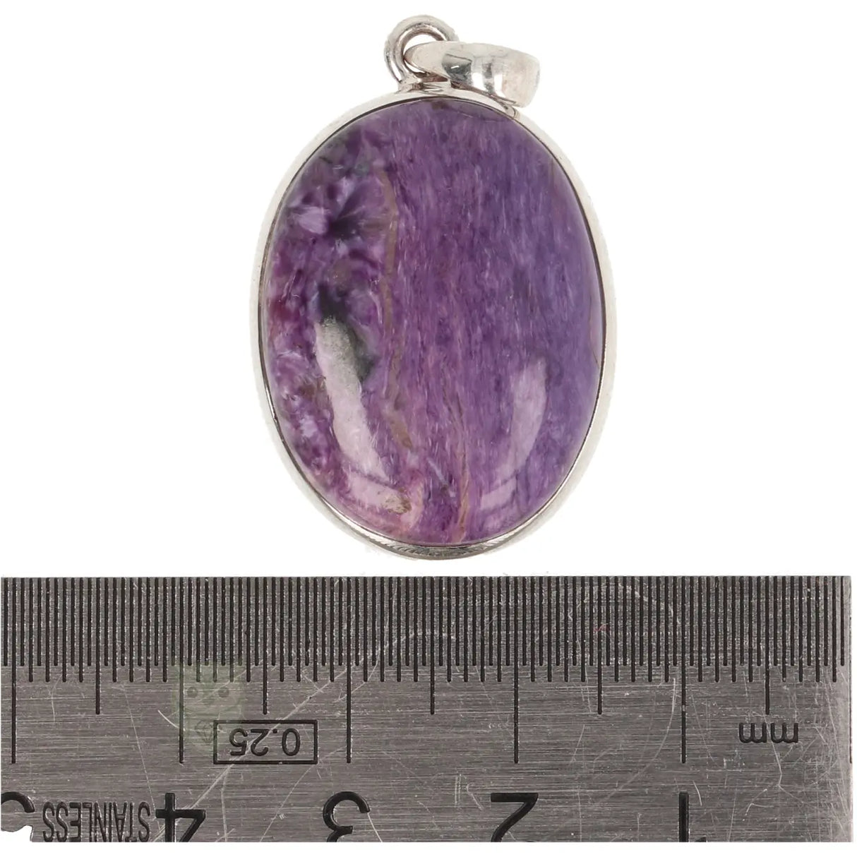 Charoiet zilveren hanger nr. 4 - 9 gram | Edelsteen sieraad