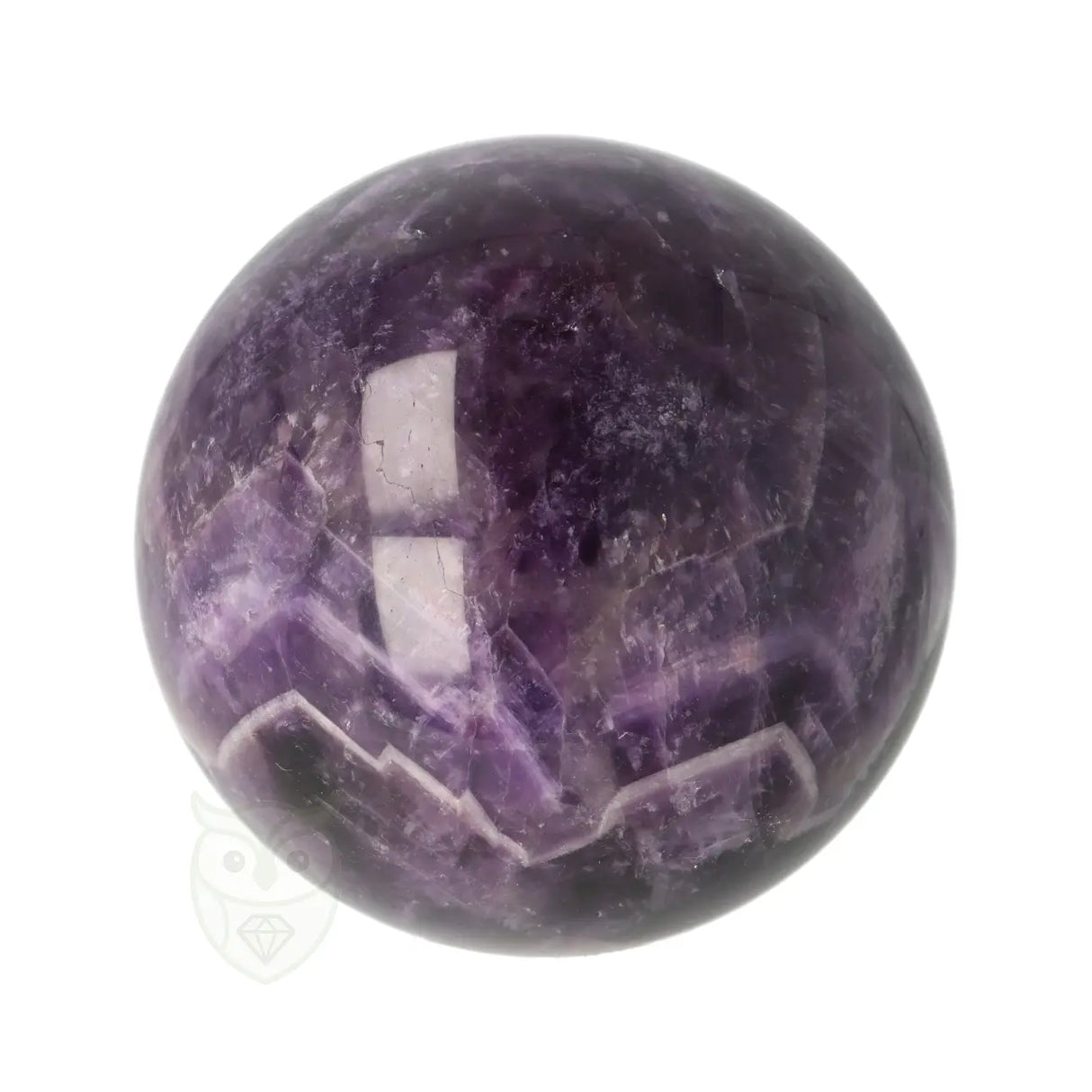 Chevron-Amethystkugel Nr. 21 - Ø 6,59 cm