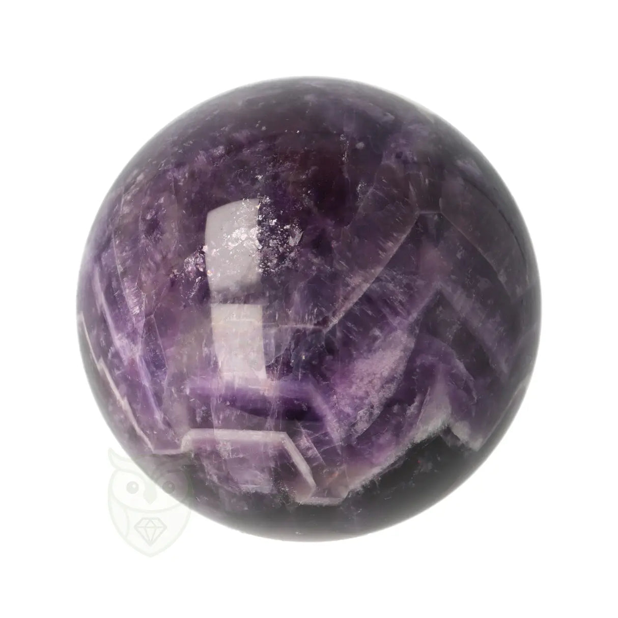 Chevron-Amethystkugel Nr. 21 - Ø 6,59 cm