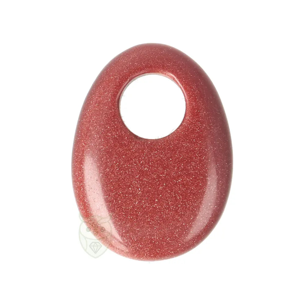 Goldfluss - Brauner ovaler Donut-Anhänger Nr. 9 | Edelsteinschmuck