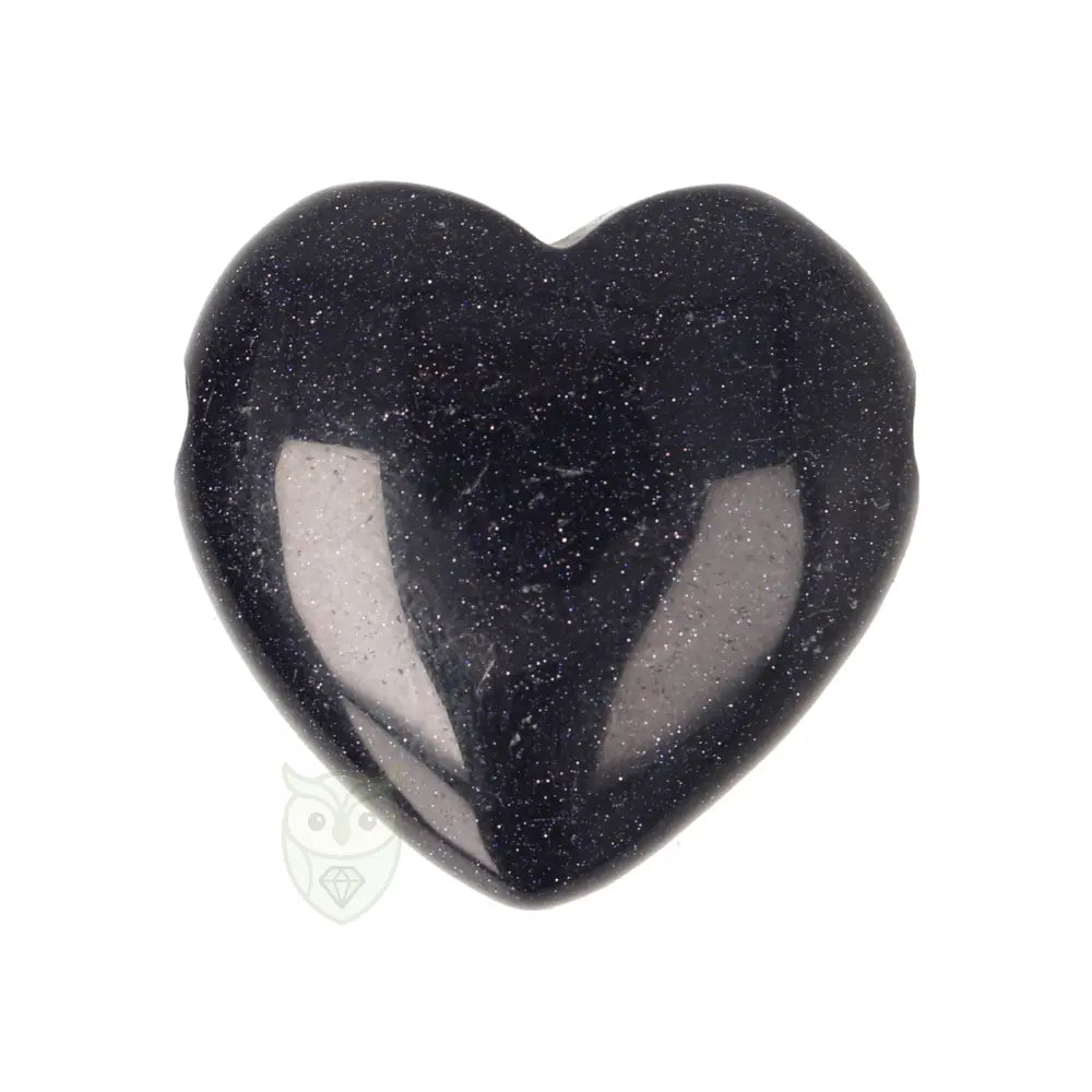 Goudsteen Blauw Hart hanger nr. 18 - ± 3 cm | Edelsteen sieraad