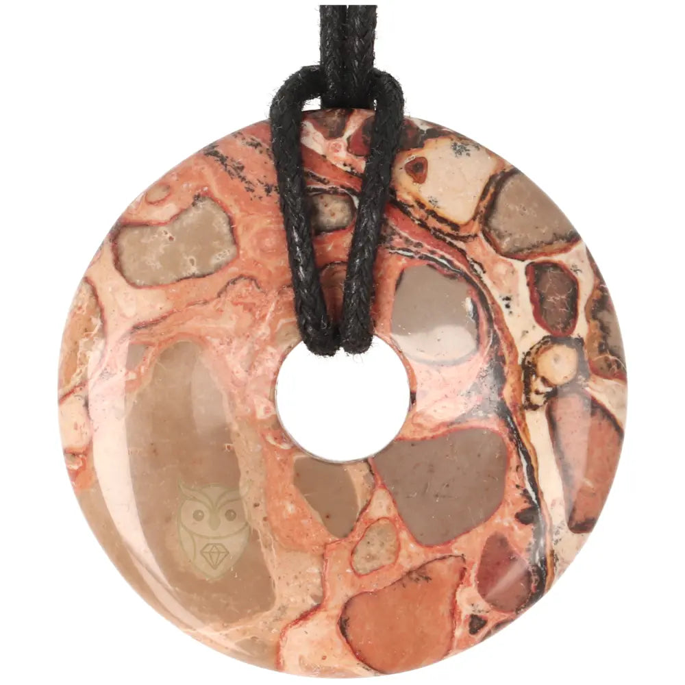 Kalkooliet - Leopardiet Donut Nr 12 - Ø 4 cm | Edelsteen sieraad