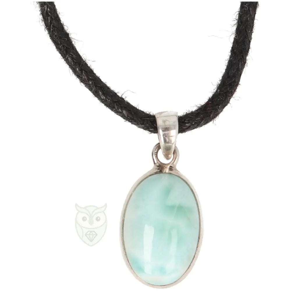 Larimar zilveren hanger nr. 12 - 2 gram | Edelsteen sieraad