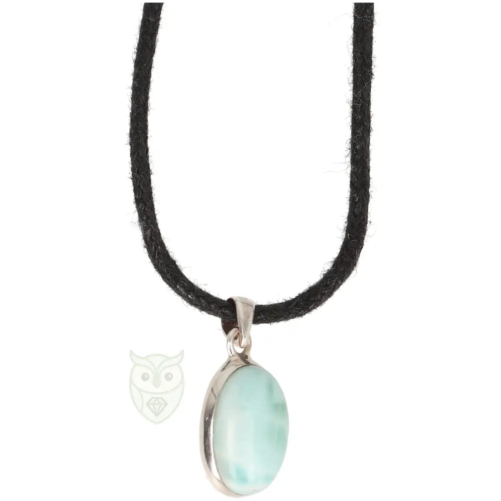 Larimar zilveren hanger nr. 12 - 2 gram | Edelsteen sieraad
