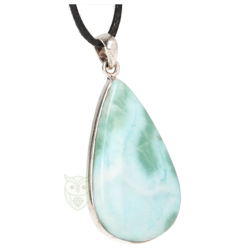 Larimar zilveren hanger nr. 20 - 11,5 gram | Edelsteen sieraad