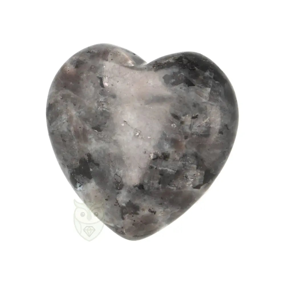 Larvikiet hart ± 3 cm nr. 5 - 15 gram | Edelsteen hart