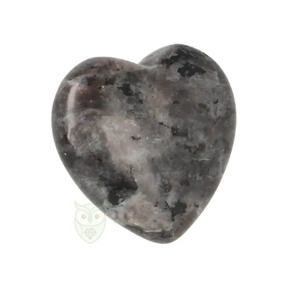 Larvikiet hart ± 3 cm nr. 5 - 15 gram | Edelsteen hart