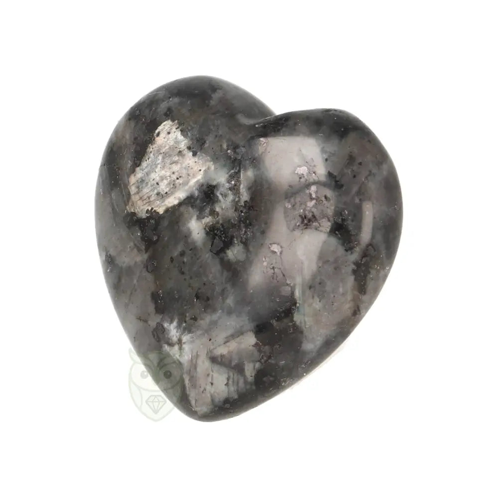 Larvikiet hart ± 3 cm nr. 7 - 16 gram | Edelsteen hart