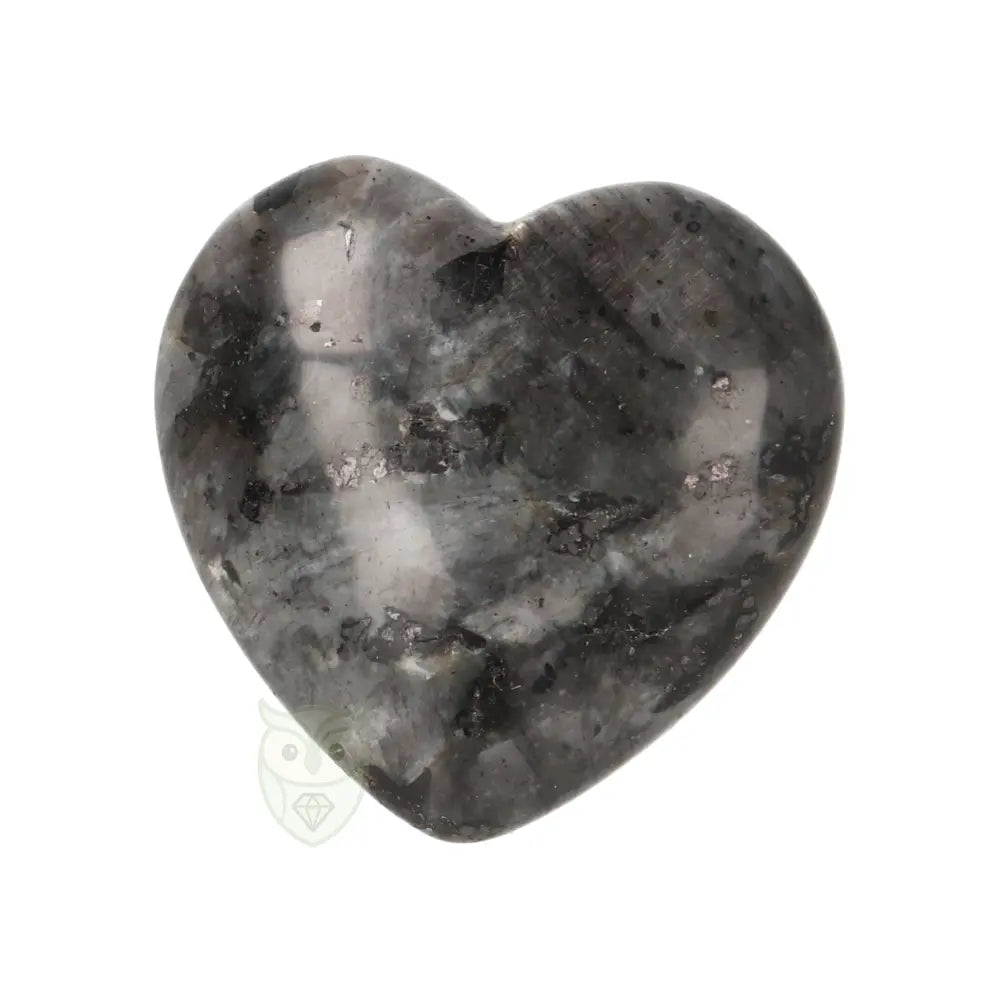 Larvikiet hart ± 3 cm nr. 7 - 16 gram | Edelsteen hart