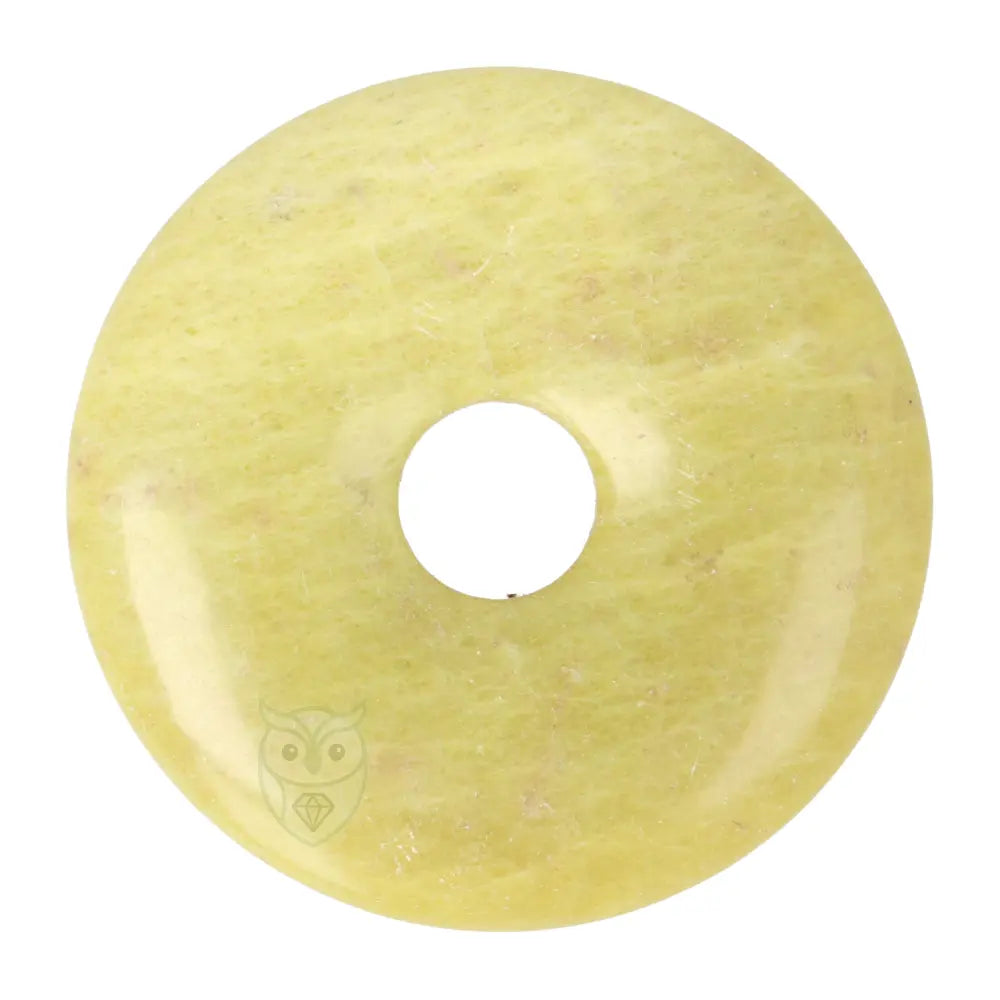 Lizardiet (Noorse Jade) donut hanger nr. 14 - Ø 4 cm | Edelsteen sieraad