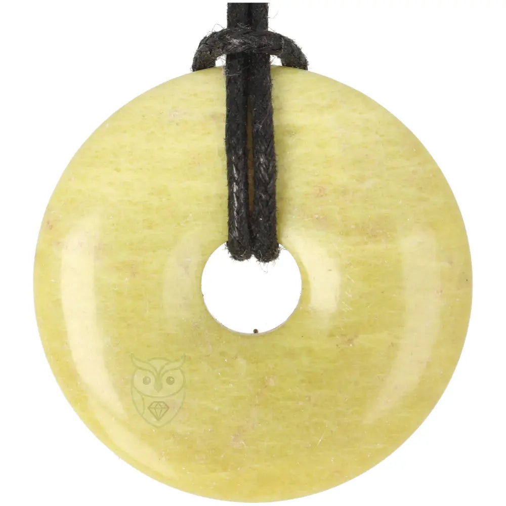 Lizardiet (Noorse Jade) donut hanger nr. 14 - Ø 4 cm | Edelsteen sieraad