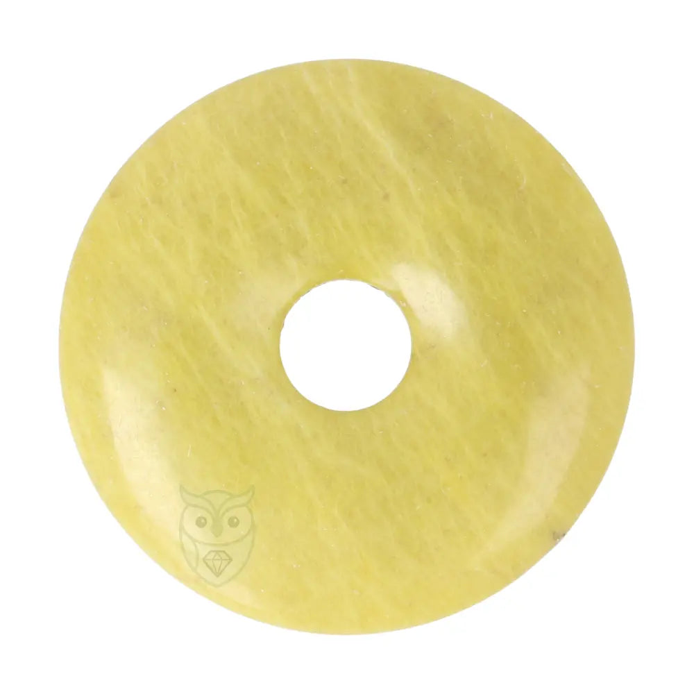 Lizardiet (Noorse Jade) donut hanger nr. 7 - Ø 4 cm | Edelsteen sieraad