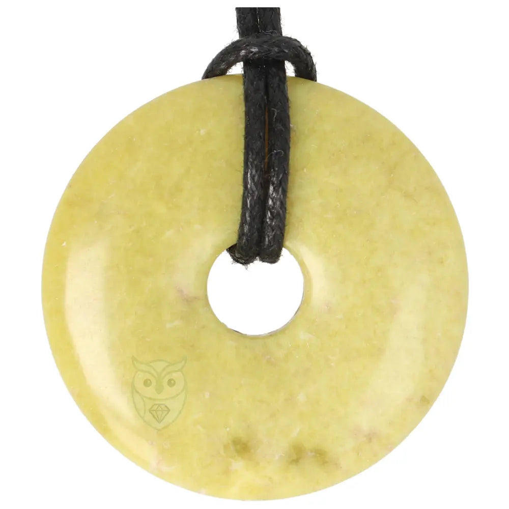 Lizardiet (Noorse Jade) donut hanger nr. 9 - Ø 4 cm