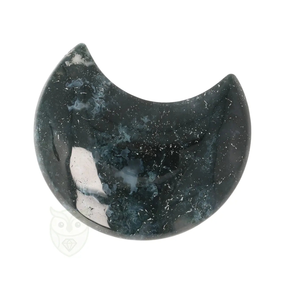 Mosagaat halve maan nr. 23 - 64 gram | Edelsteen