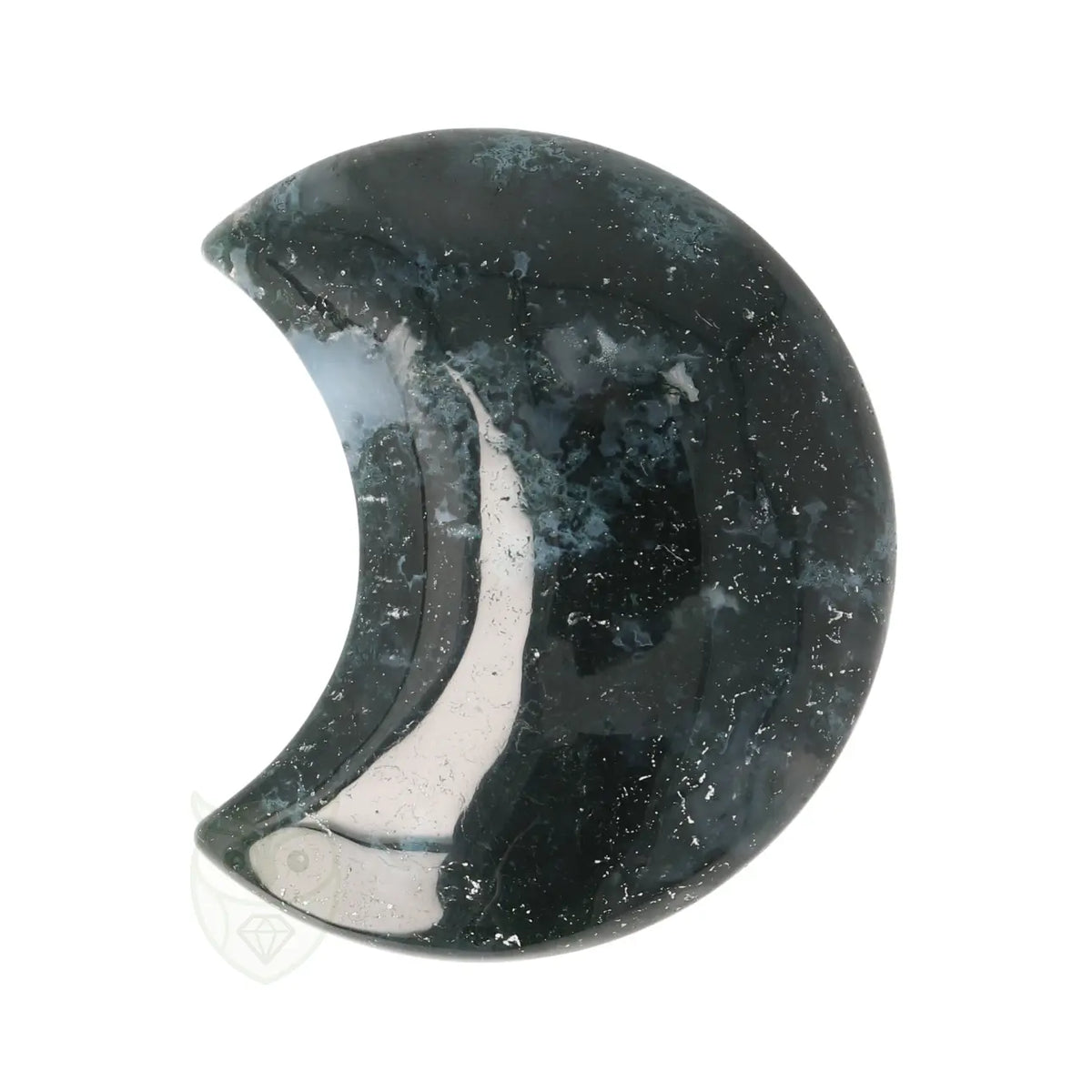 Mosagaat halve maan nr. 23 - 64 gram | Edelsteen
