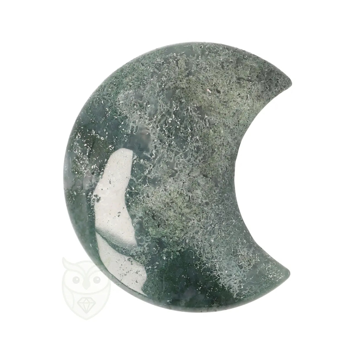 Mosagaat halve maan nr. 24 - 55 gram | Edelsteen