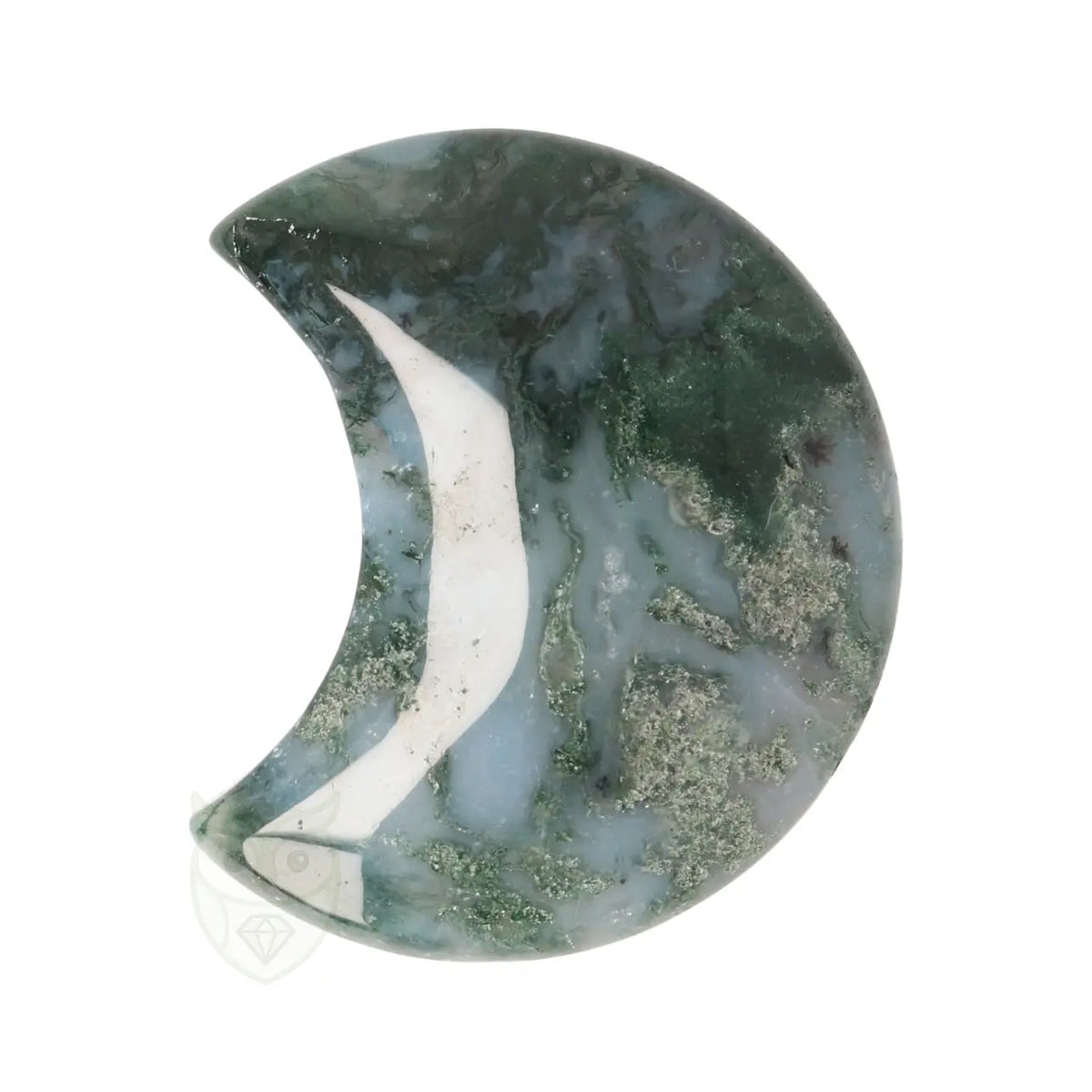 Mosagaat halve maan nr. 26 - 48 gram | Edelsteen