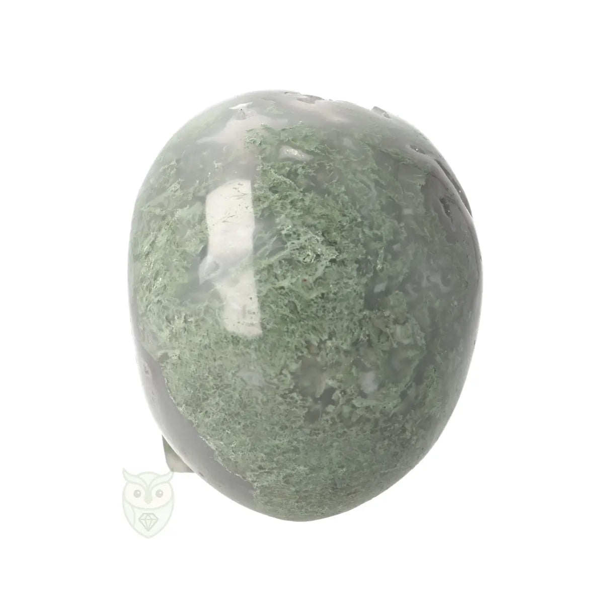 Mosagaat schedel nr. 265 - 909 gram | Edelsteen skull