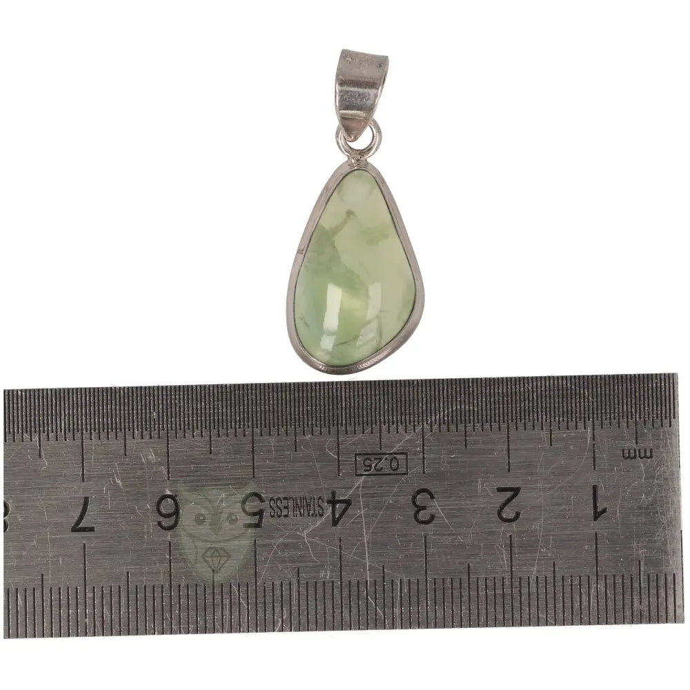 Prehniet zilveren hanger nr. 6 - 2 gram | Edelsteen sieraad