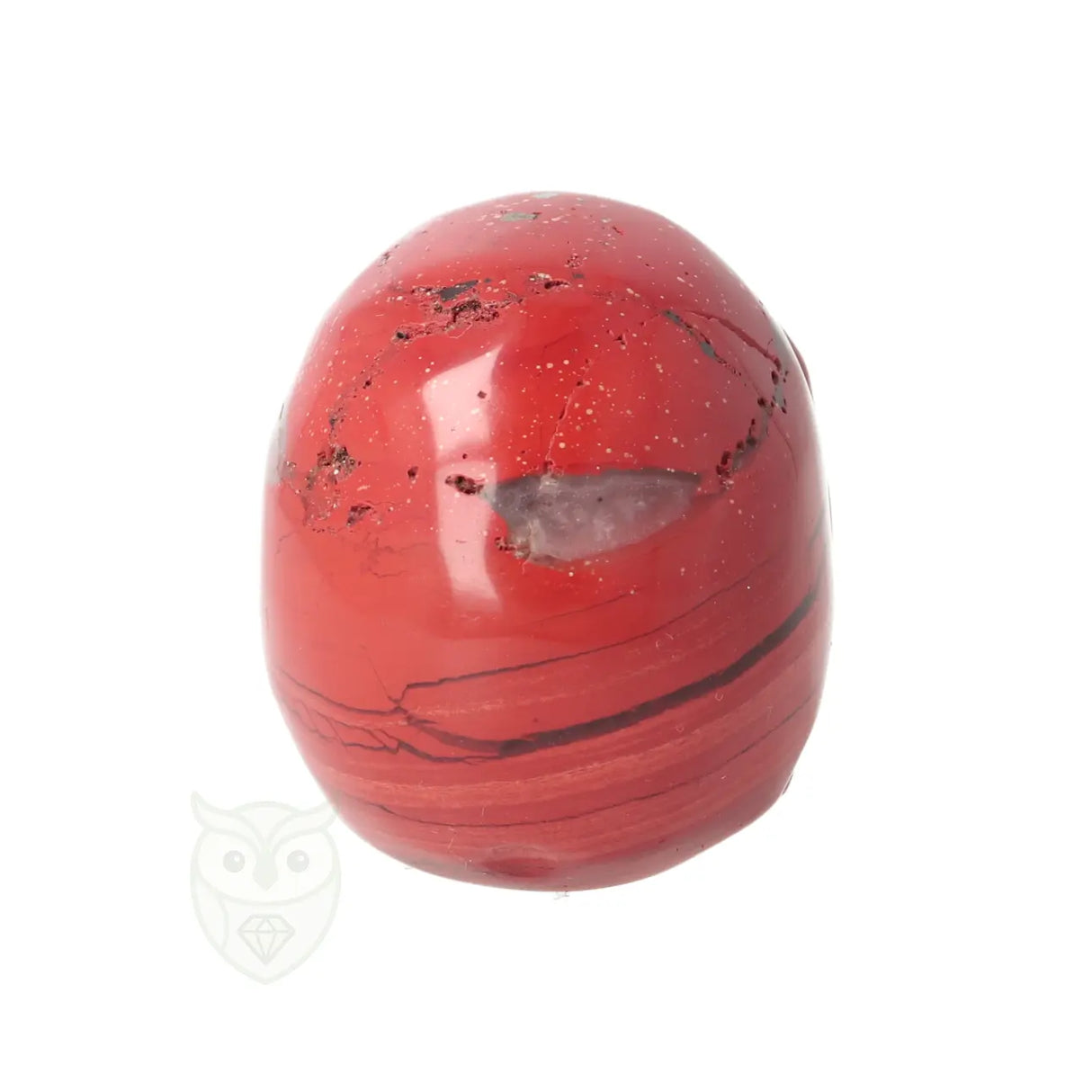 Rode jaspis schedel nr. 19 - 99 gram | Edelstenen schedel
