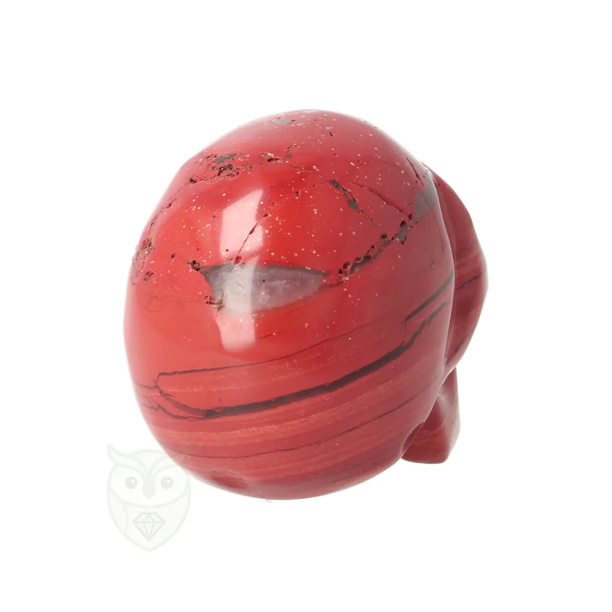 Rode jaspis schedel nr. 19 - 99 gram | Edelstenen schedel