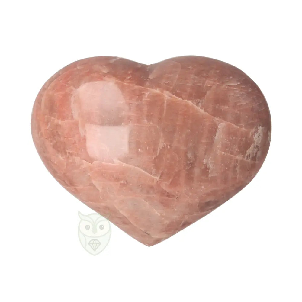 Herz aus rosa Mondstein Nr. 26